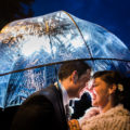 fotografia de boda con lluvia