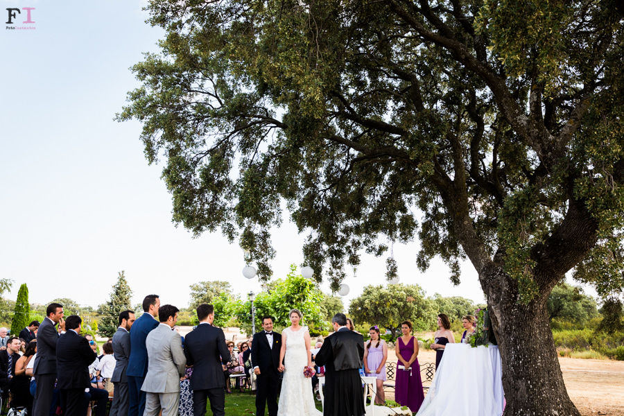 fotografia de la ceremonia civil en la boda de la finca el hormigal